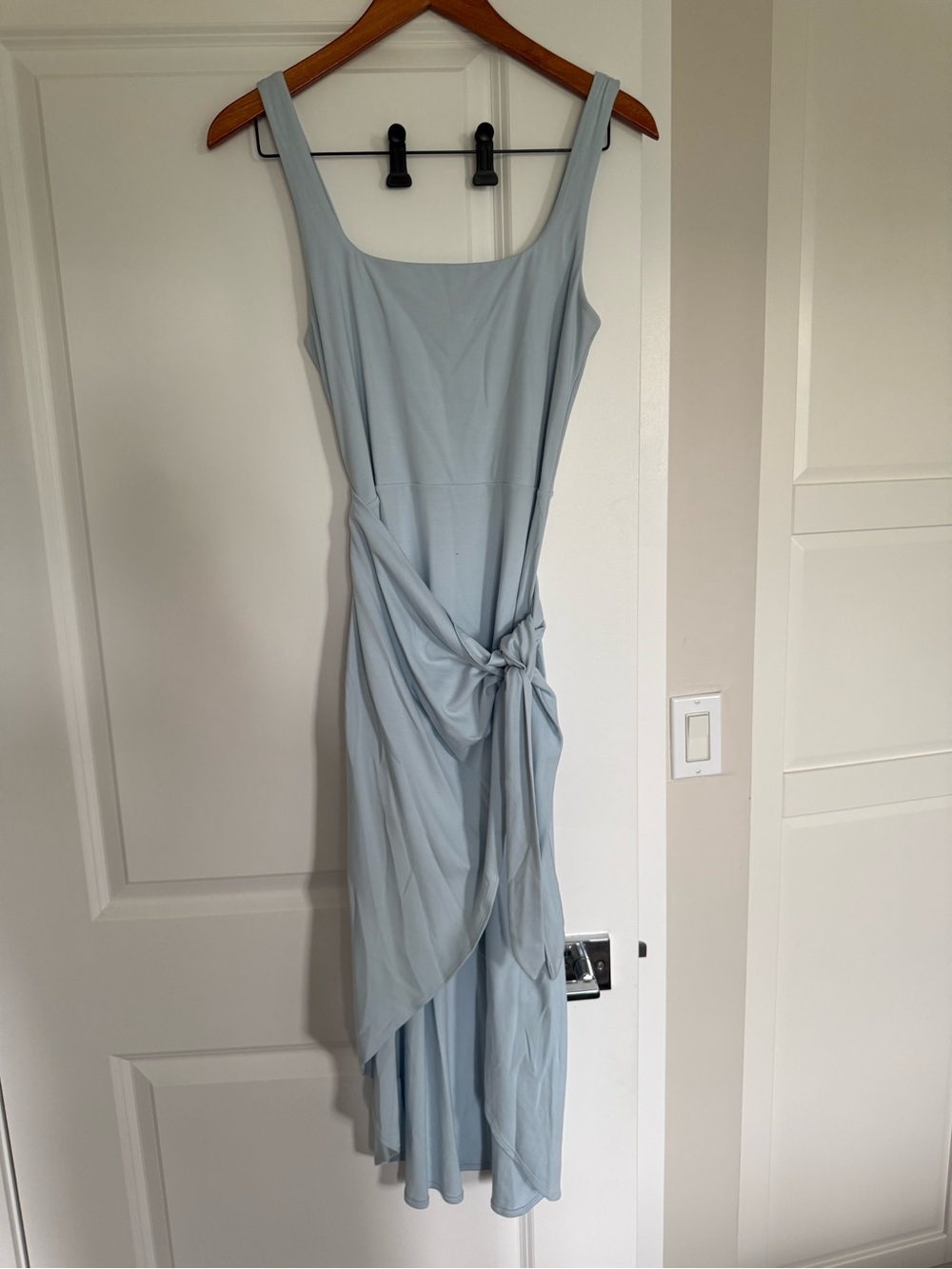Aritzia Wilfred Saturn Midi Dress Light Blue